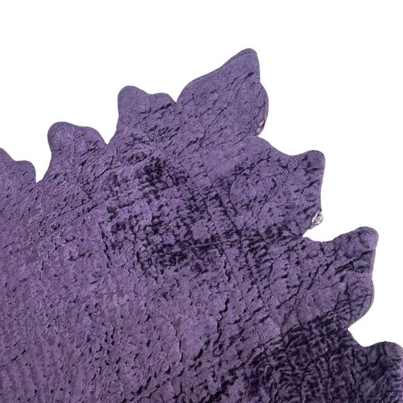 soft surroundings purple crushed velvet wavey edge Quilted throw blanket - Picture 8 of 13